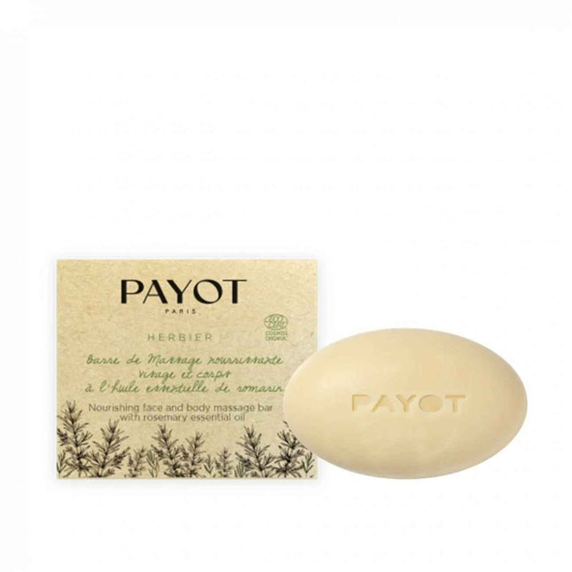 Payot Herbier Nourishing – Massage Soap Bar Unisex, Rosemary Essential Oil, For Face & Body, 50 g