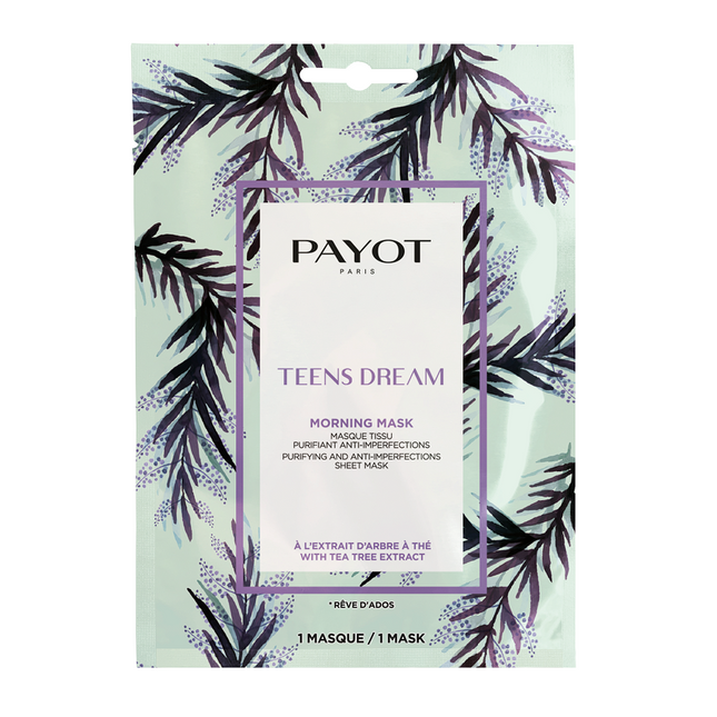 Payot Teens Dream White Tea Extract Purifying – Sheet Mask for Women, For Face, Morning, 19 g