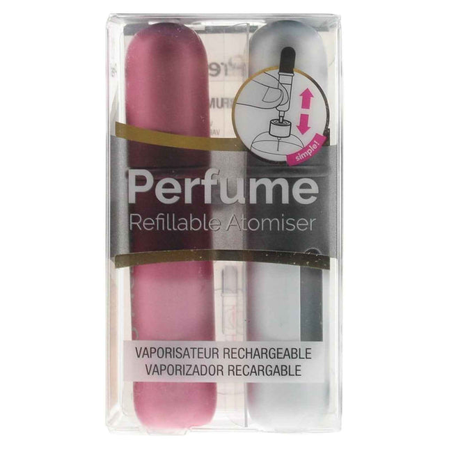 Pressit Set Duo Pressit Pink & Silver – Refillable Atomizer Case Unisex, 2 pcs