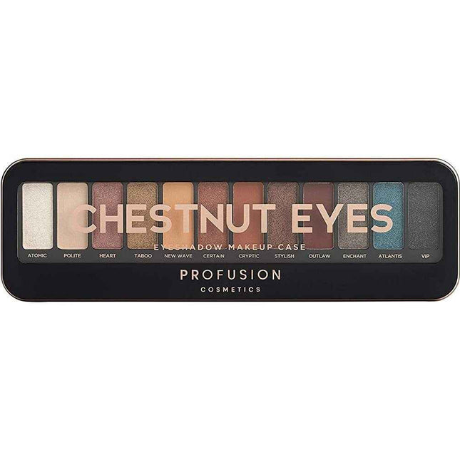 Profusion Chestnut Eyes – Eyeshadow Palette for Women, 12 Shades, 25 g
