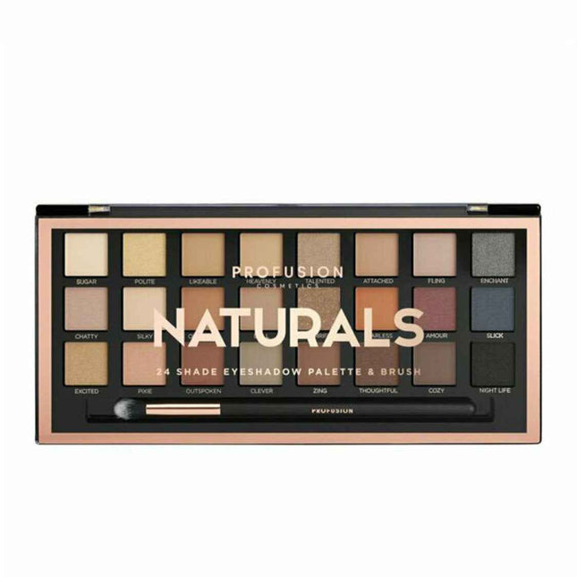 Profusion Eyeshadow Palette for Women, Naturals, 24 Shades