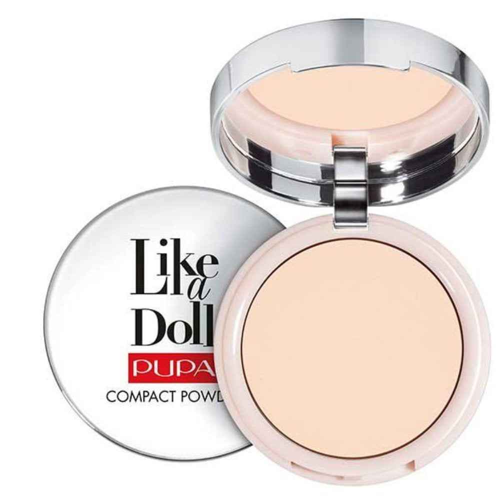 Pupa Like A Doll Paraben-Free Transparent – Compact Powder for Women, 01, Light Beige, 9 g Tester