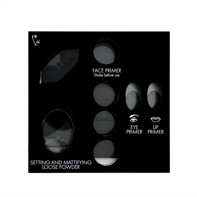 Pupa Matt – Empty Makeup Display for Women, Black, With 8 Slots