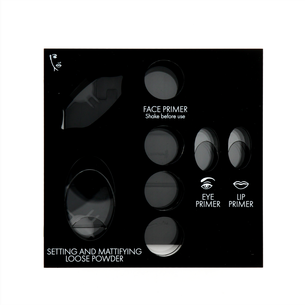 Pupa Matt – Empty Makeup Display for Women, Black, With 8 Slots