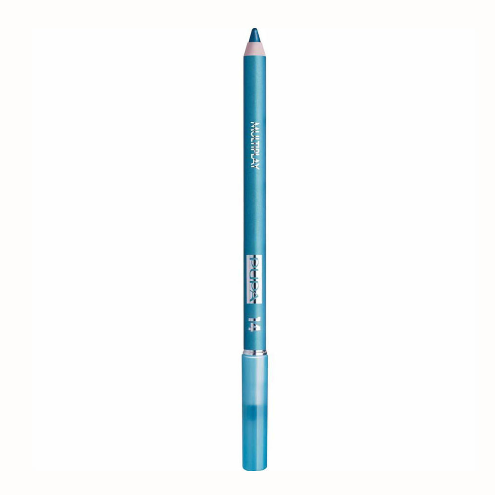 Pupa Multiplay Double-Ended – Eyeshadow & Kajal Eyeliner 2-in-1 for Women, 14, Water Green, 1.2 g Tester