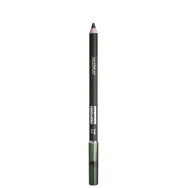Pupa Multiplay Double-Ended – Eyeshadow & Kajal Eyeliner 2-in-1 for Women, 17, Elm Green, 1.2 g Tester