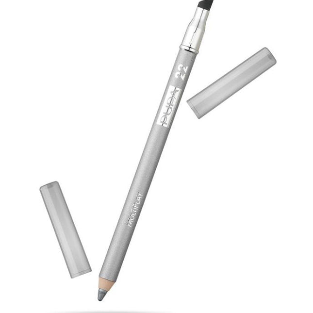 Pupa Multiplay Double-Ended – Eyeshadow & Kajal Eyeliner 2-in-1 for Women, 22, Pure Silver, 1.2 g Tester