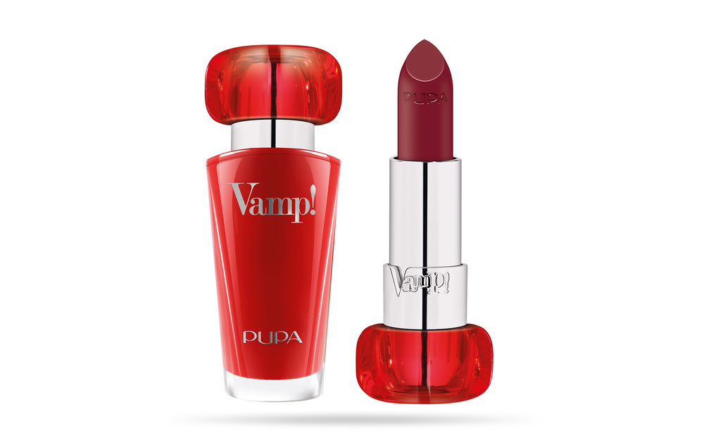 Pupa Vamp! Paraben-Free Volume – Cream Lipstick for Women, 300, Scarlet Bordeaux, 3.5 g