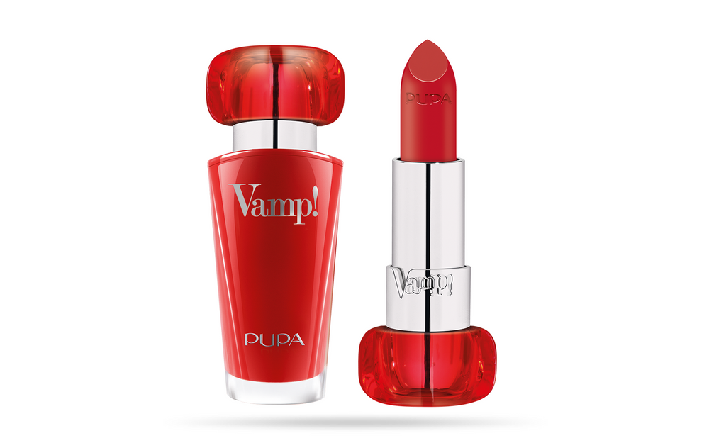 Pupa Vamp! Paraben-Free Volume – Cream Lipstick for Women, 303, Iconic Red, 3.5 g