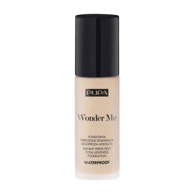 Pupa Wonder Me Paraben-Free Waterproof – Liquid Foundation for Women, 009, Alabaster - Neutral, 30 ml