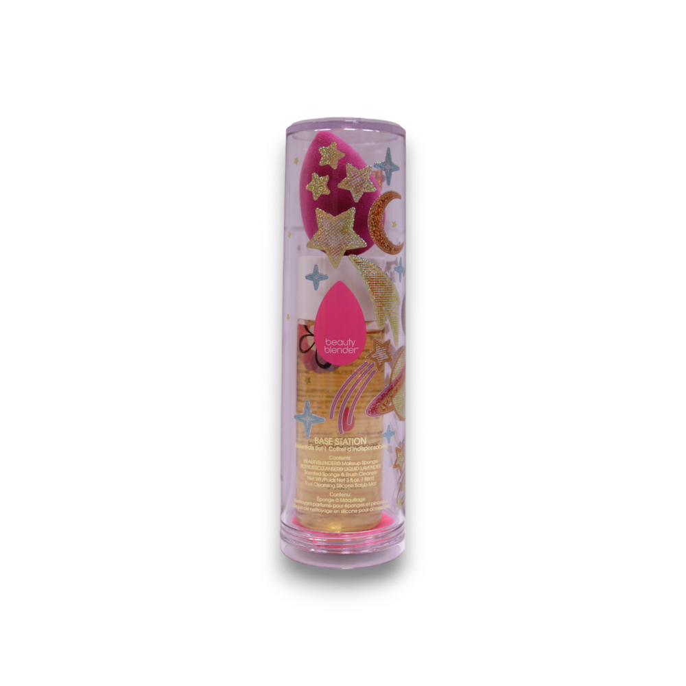 Beautyblender Pureness Set Beautyblender: Base Station Makeup Sponge Violet + Base Station – Brush & Sponge Cleanser Lotion…