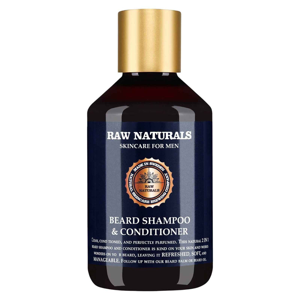 Raw Naturals Beard Shampoo & Conditioner for Men, 100% vegan, Beard Shampoo, Softness, 250 ml