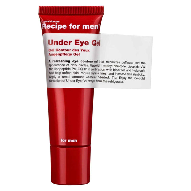 Recipe for Men Under Eye Gel, 100% vegan, Minimizes puffiness, Morning and evening, Eye Gel, 25 ml