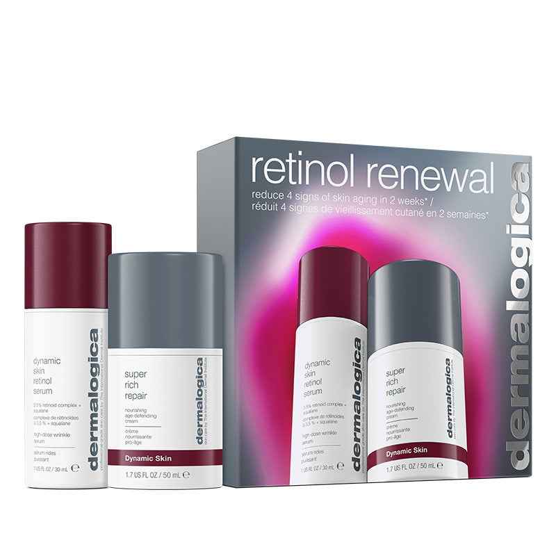 Dermalogica Retinol Renewal Set Dermalogica: Dynamic Skin Retinol Anti-Wrinkle – Serum for Women, For Face, 30 ml + Dynamic Skin, Age-Defying, Cream, For Face, 50 ml