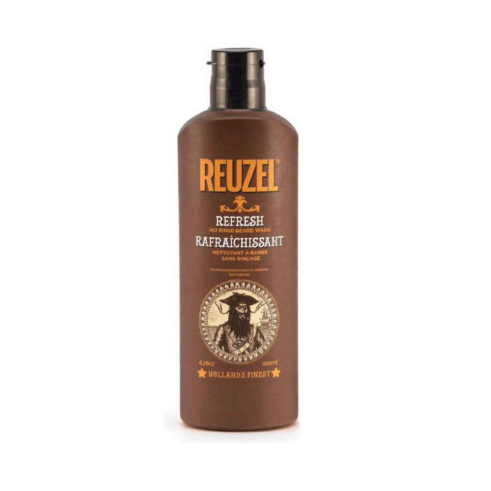 Reuzel Refresh No Rinse – Beard Shampoo for Men, Moisture And Shine, 200 ml
