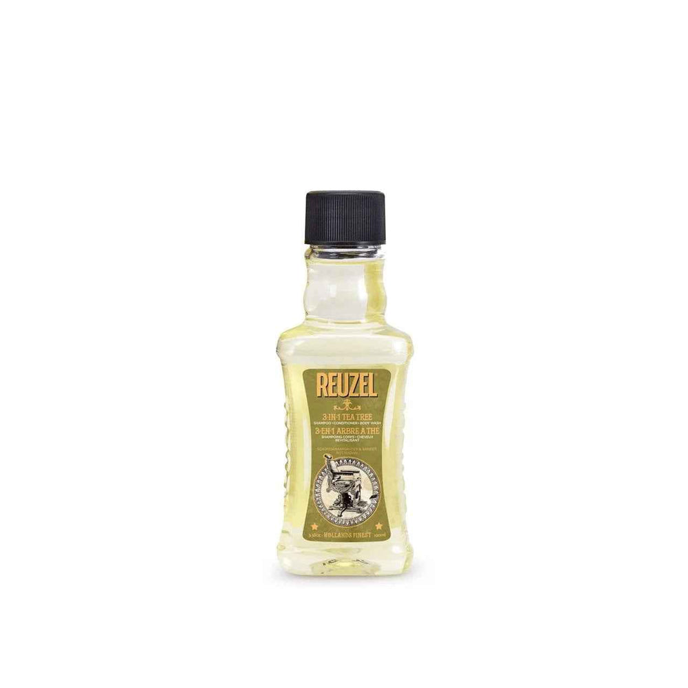 Reuzel Tea Tree Oil – Hair Shampoo for Men, Conditioner & Shower Gel 3-in-1, Moisturizing, 100 ml