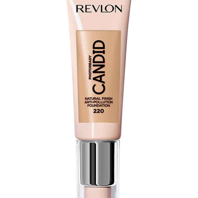 Revlon Candid Anti-Pollution – Liquid Foundation for Women, 220, Sand Beige, 22 ml
