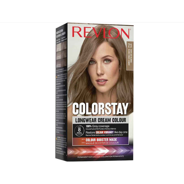 Revlon Color Stay – Permanent Hair Dye for Women, 7.1 Dark Ash Blonde, 165 ml