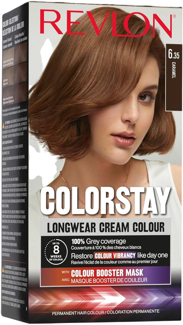 Revlon Colorstay – Permanent Hair Dye for Women, 6.35 Caramel, 165 ml