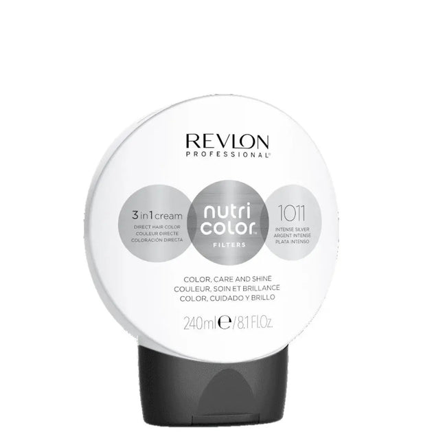 Revlon Nutri Color Filters – Semi-Permanent Hair Dye for Women, 1011 Intense Silver, 240 ml