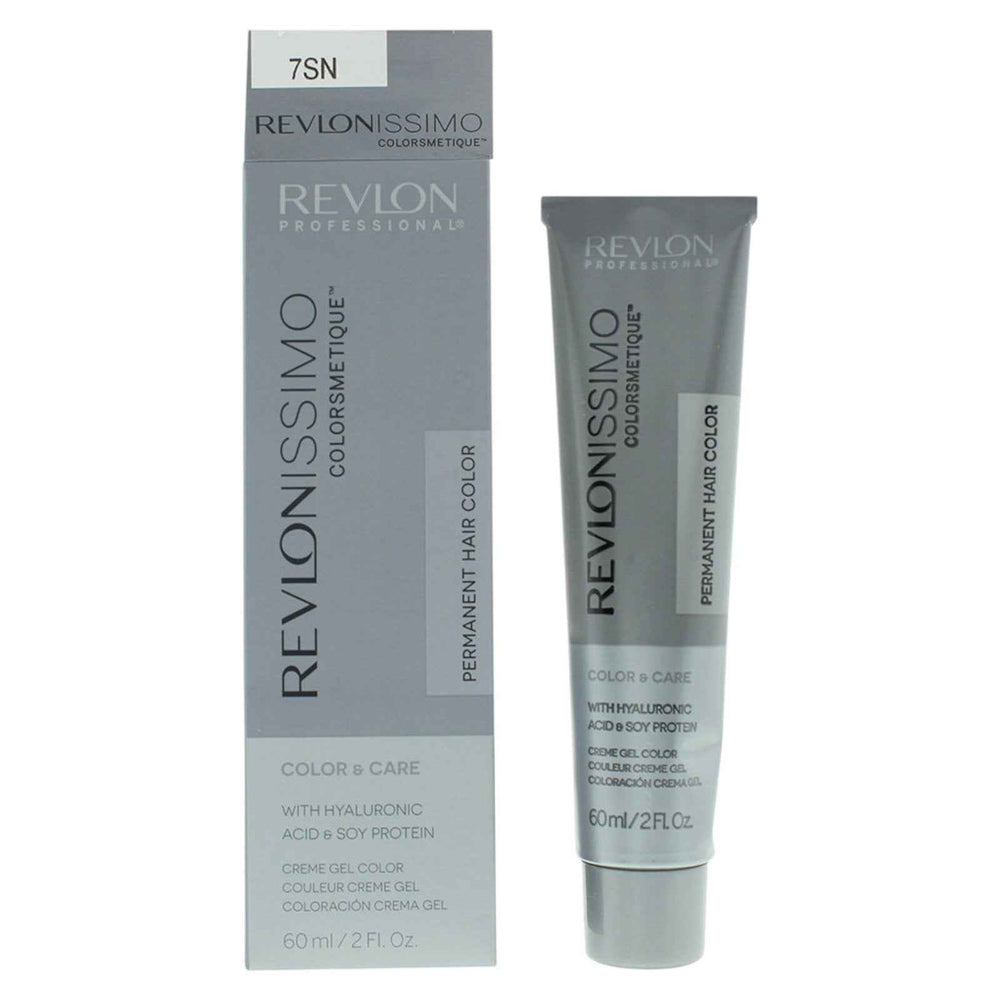 Revlon Revlonissimo Colorsmetique Hyaluronic Acid – Permanent Hair Dye Unisex, 7SN Medium Blonde, 60 ml