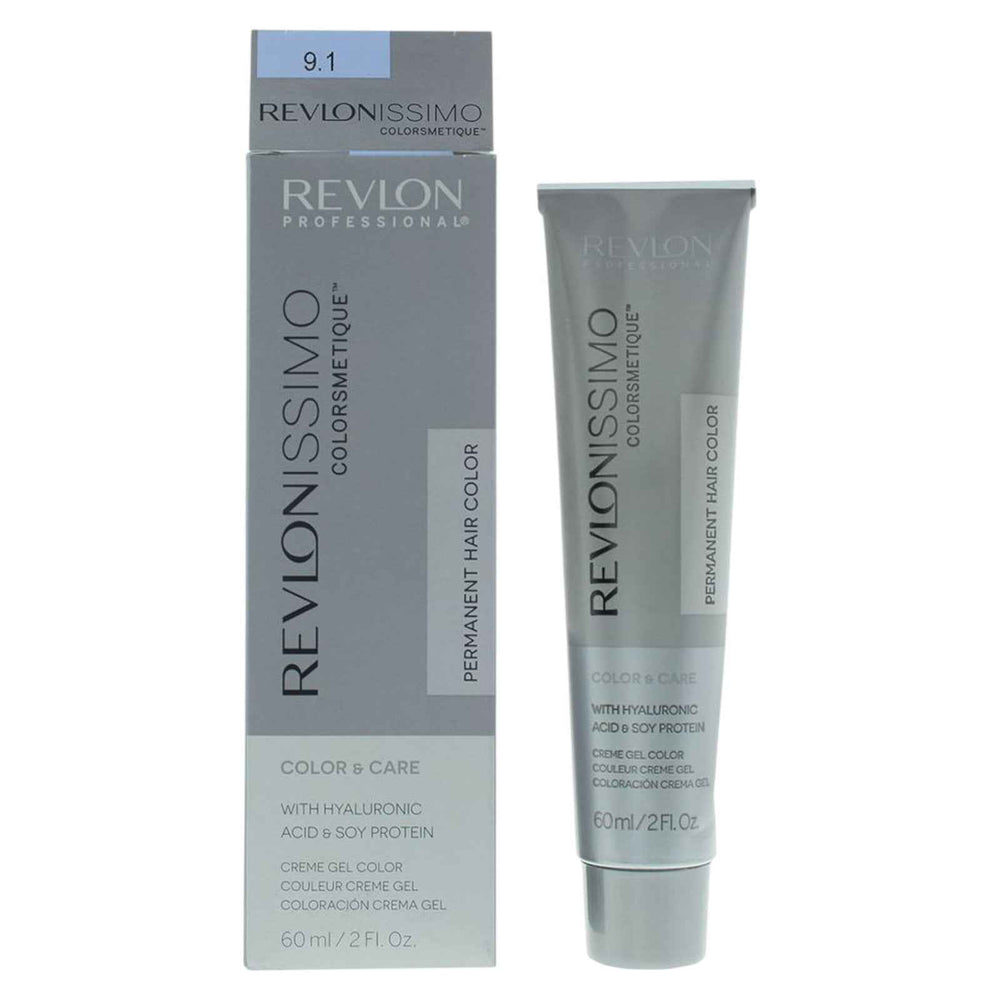 Revlon Revlonissimo Colorsmetique Hyaluronic Acid – Permanent Hair Dye Unisex, 9.1 Very Light Ash Blonde, 60 ml