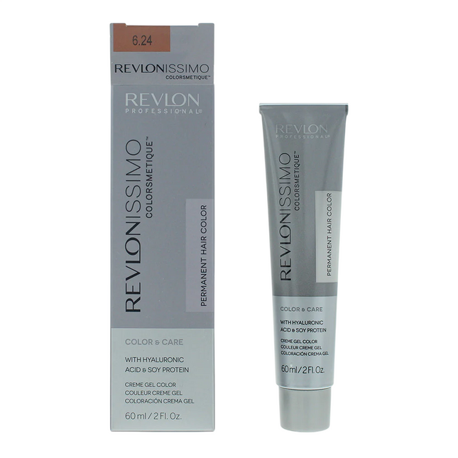 Revlon Revlonissimo Colorsmetique – Permanent Hair Dye for Women, 6.24 Dark Coppery Pearl Blonde, 60 ml