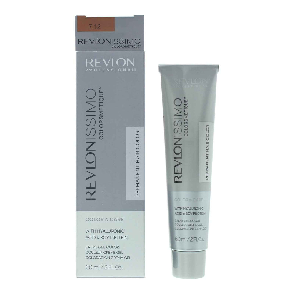 Revlon Revlonissimo Colorsmetique – Permanent Hair Dye for Women, 7.12 Pearly Beige Blonde, 60 ml