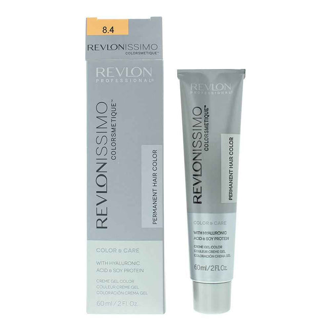 Revlon Revlonissimo Colorsmetique – Permanent Hair Dye for Women, 8.4 Light Copper Blonde, 60 ml