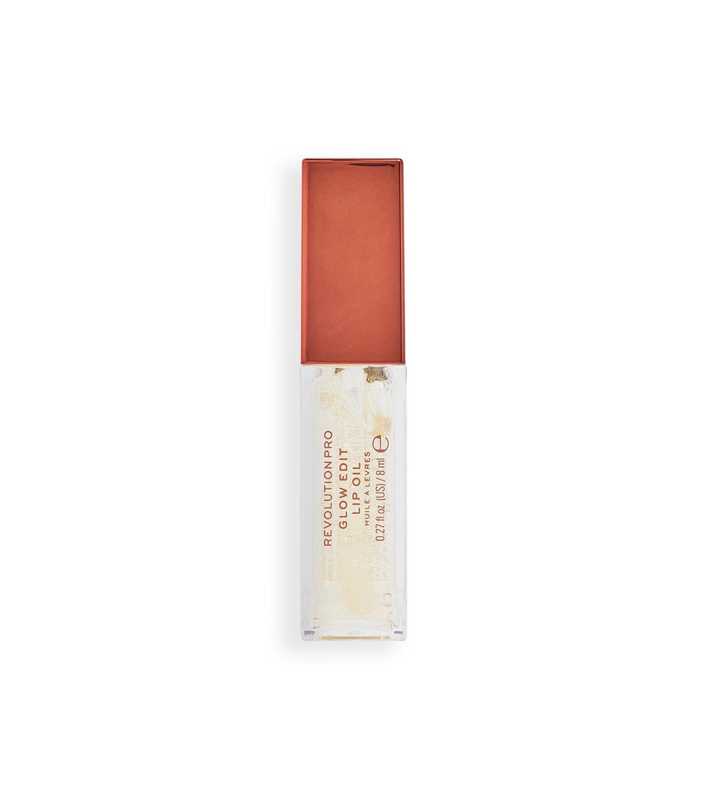 Revolution Pro Glow Edit Shimmer – Lip Oil for Women, Clear, 8 ml
