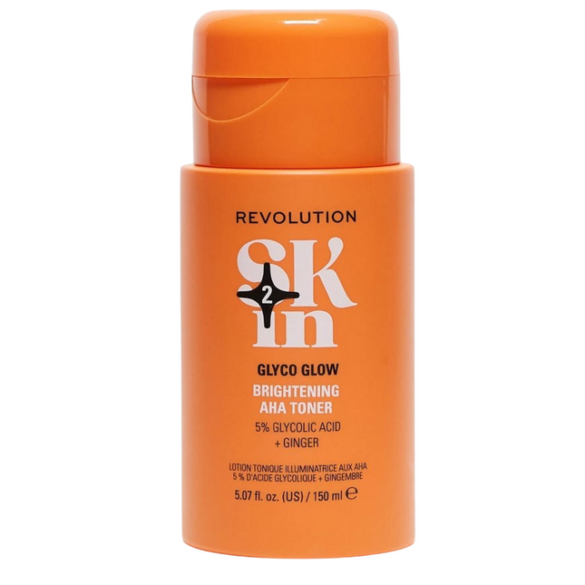 Revolution Skincare Glyco Glow 5% Glycolic Acid & Ginger Brightening – Tonic Lotion for Women, For Face, 150 ml