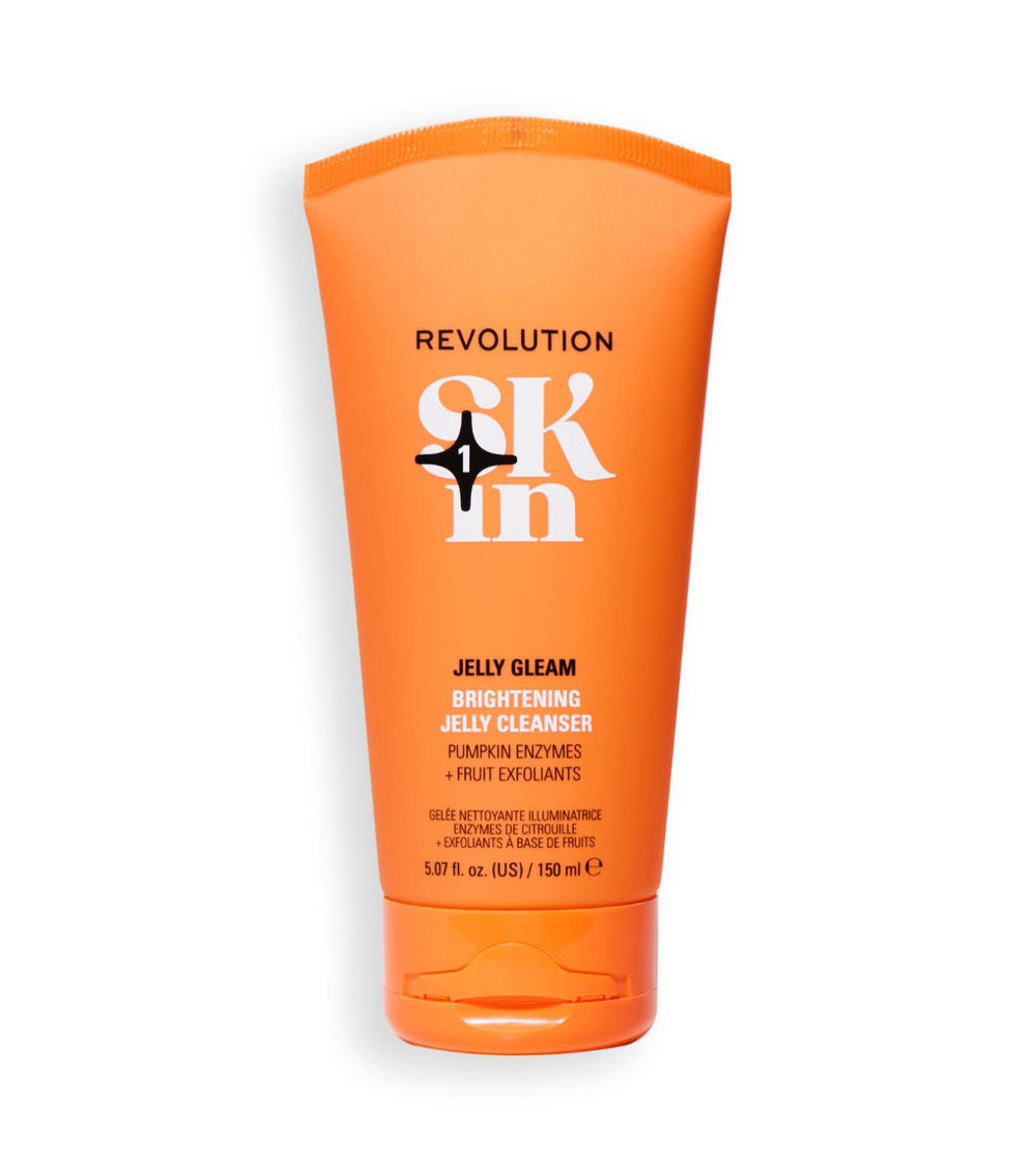 Revolution Skincare Jelly Gleam – Exfoliating Cleanser for Women, 150 ml
