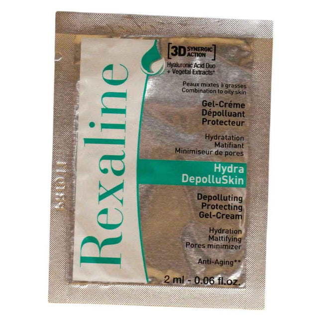 Rexaline 3D Hydra-Depolluskin Hyaluronic Acid Anti-Pollution – Gel Cream for Women, For Face, 2 ml Sample