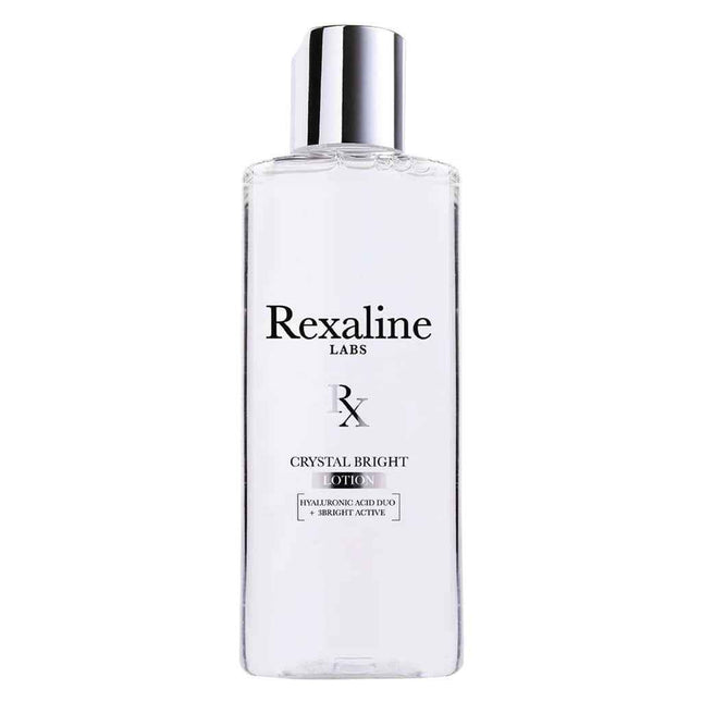 Rexaline Crystal Bright Hyaluronic Acid + 3 Bright Active Illuminating – Exfoliating Lotion for Women, 150 ml Tester