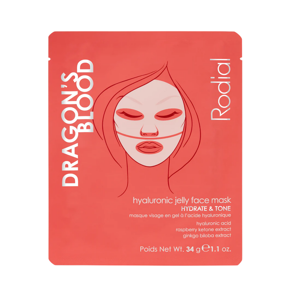 Rodial Dragon's Blood Hydrogel Hydrating – Sheet Mask for Women, For Face, 34 g