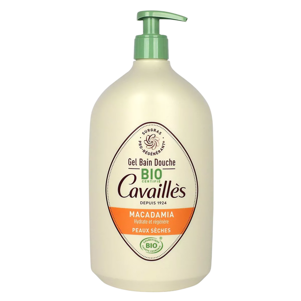 Roge Cavailles Bio Macadamia Regenerating – Shower Oil for Women, For Dry Skin, 1000 ml