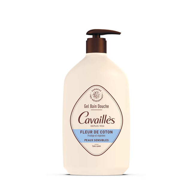 Roge Cavailles Cotton Flower Regenerating – Shower Gel for Women, For Sensitive Skin, 1000 ml