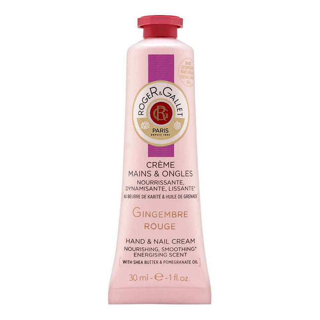 Roger & Gallet Gingembre Rouge Hydrating – Hand & Nail Cream for Women, 30 ml