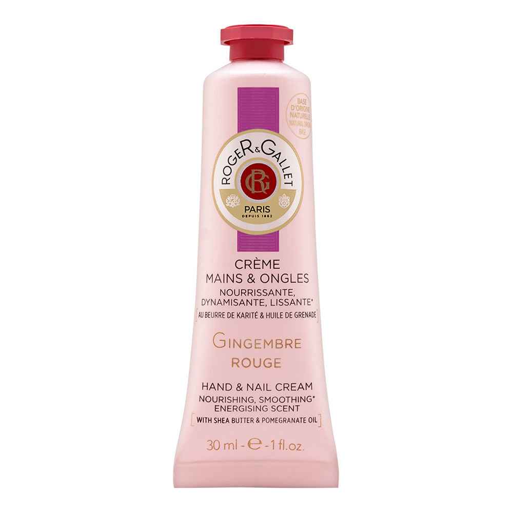 Roger & Gallet Gingembre Rouge Hydrating – Hand & Nail Cream for Women, 30 ml