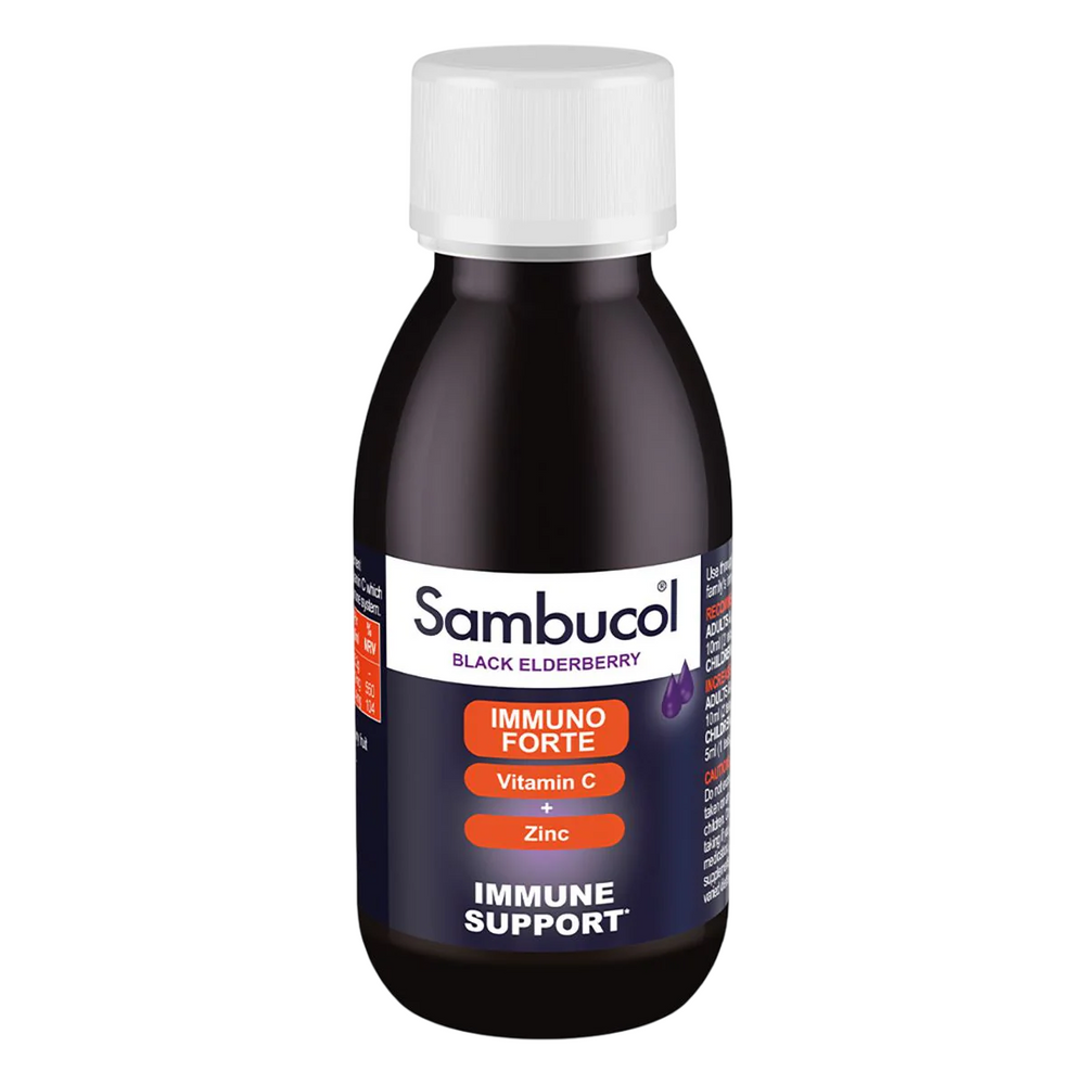 Sambucol Immuno Forte Black Eldeberry Vitamin C & Zinc Support The Immune System – Syrup Unisex, 120 ml