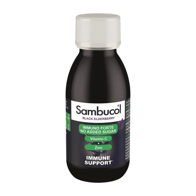Sambucol Immuno Forte Sugar Free Black Eldeberry Vitamin C & Zinc Support The Immune System – Syrup Unisex, 120 ml