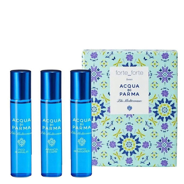 Acqua di Parma Set Acqua di Parma: Blu Mediterraneo Arancia di Capri – Eau de Toilette Unisex, 12 ml + Blu Mediterraneo -…