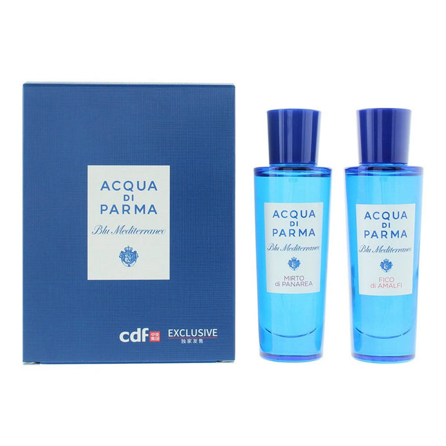 Acqua di Parma Set Acqua di Parma: Blu Mediterraneo - Fico di Amalfi – Eau de Toilette Unisex, 30 ml + Blue Mediterraneo -…