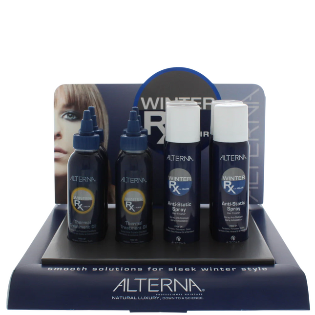 Alterna Set Alterna: Winter Rx – Hair Spray Treatment for Women, Against Hair Static, 4 pcs, 92 g + Winter Rx, Hair Oil Treatment, Against Hair Static, 4 pcs, 100 ml
