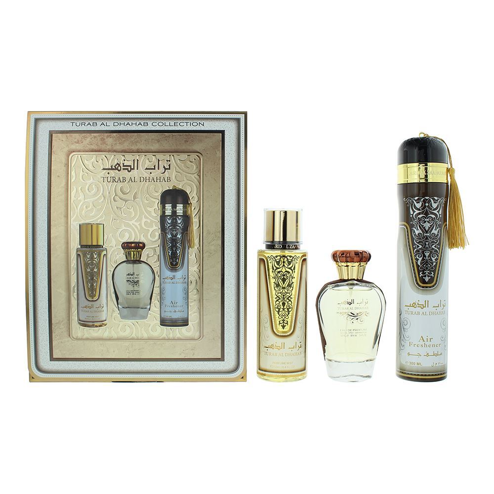 Ard Al Zaafaran Set Ard Al Zaafaran: Turab Al Dhahab – Eau de Parfum for Women, 100 ml + Turab Al Dhahab, Deodorant Spray,…