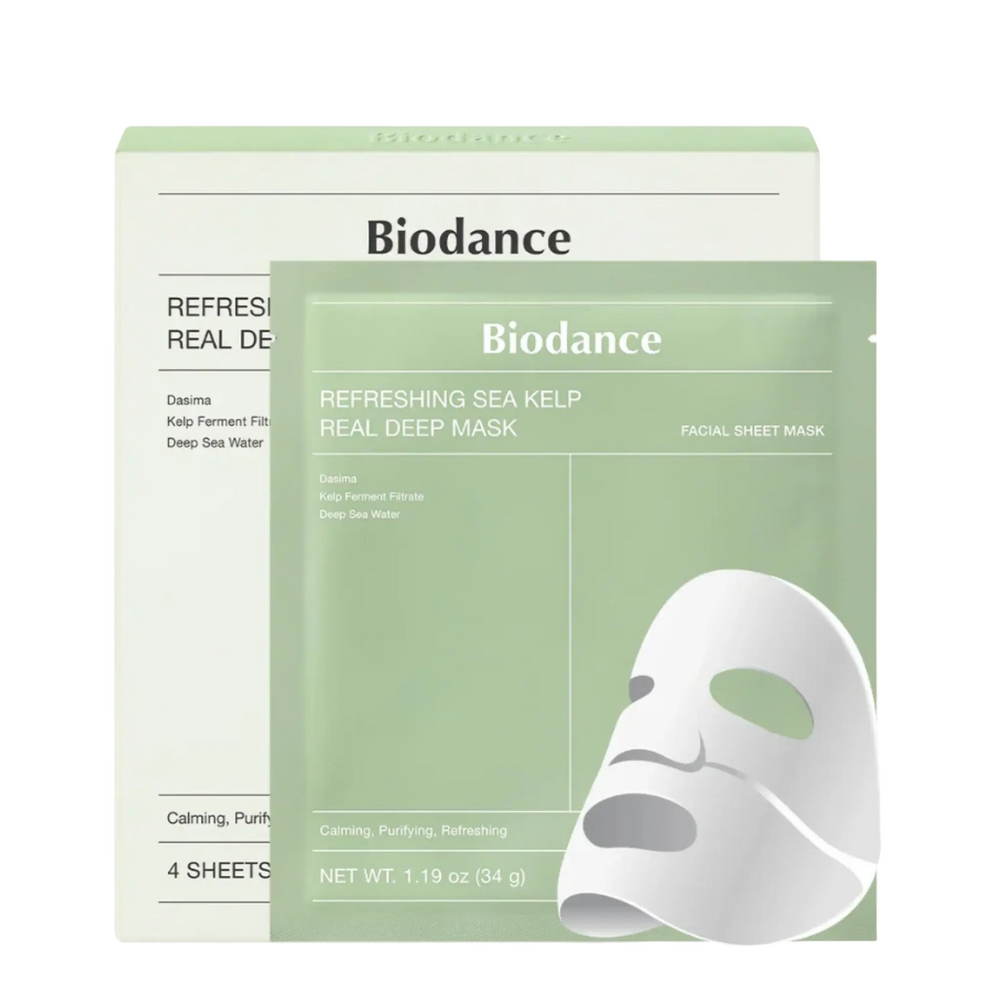 Biodance Set Biodance Refreshing Sea Kelp Purifying – Sheet Mask for Women, For Face, 4 pcs, 34 g