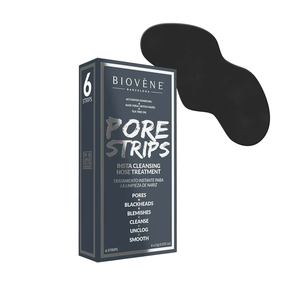 Biovene Set Biovene Pore Strip Blackhead Remover – Nose Sheet Strips for Women, 6 pcs, 1 g Tester