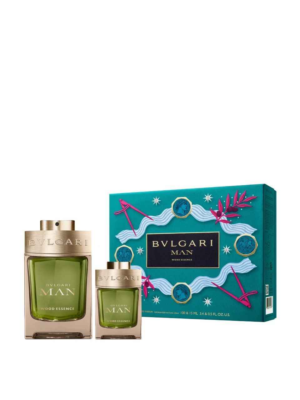 Bvlgari Set Bvlgari: Wood Essence – Eau de Parfum for Men, 100 ml + Wood Essence, 15 ml Miniature