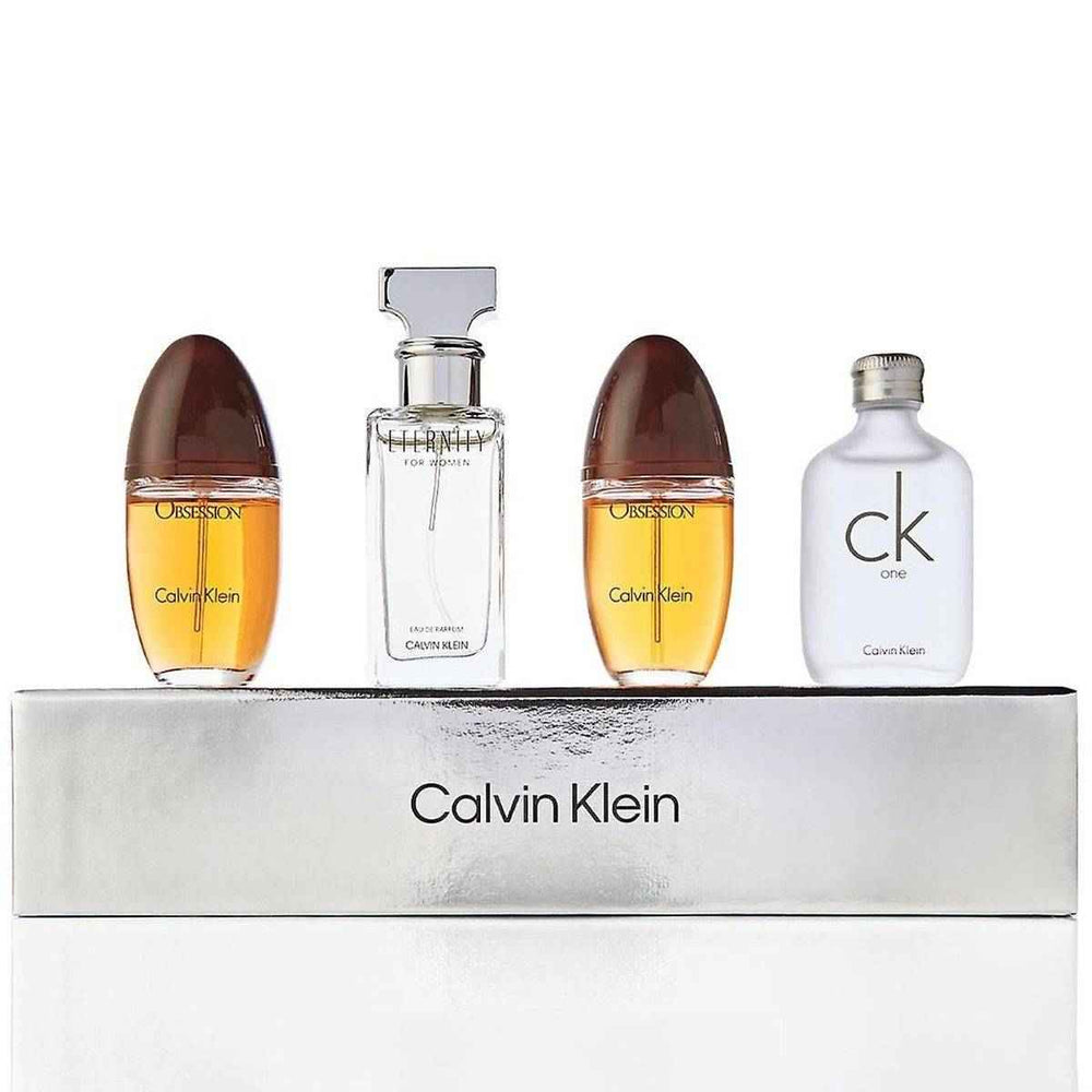 Calvin Klein Set Calvin Klein: Eternity – Eau de Parfum for Women, 15 ml + CK One, Eau de Toilette, 2 pcs, 15 ml Miniature + Obsession, 15 ml Miniature