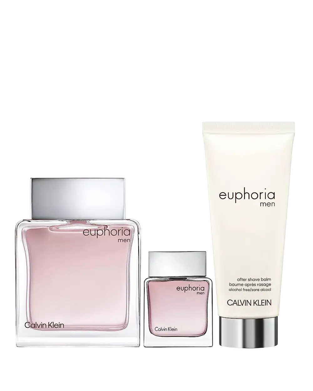 Calvin Klein Set Calvin Klein: Euphoria – Eau de Toilette for Men, 100 ml + Euphoria, 15 ml Miniature + Euphoria, Aftershave Balm, 100 ml
